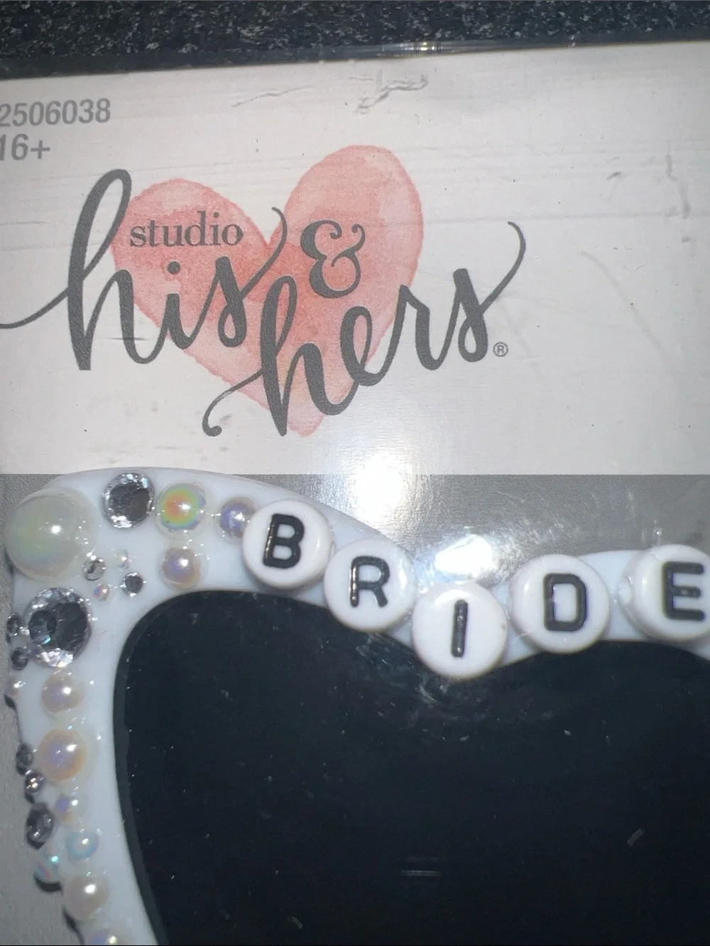Studio His & Hers Bride-to-Be Heart Sunglasses in White